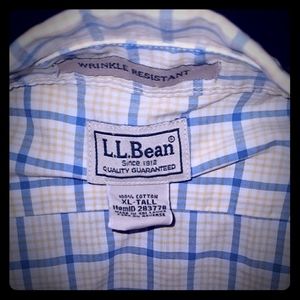 LL BEAN LONG SLEEVE DRESS SHIRT